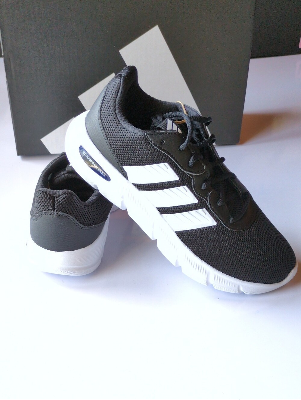 Adidas Womens Cloudfoam Flex Sneaker Athletic Shoes Sz 9 Black